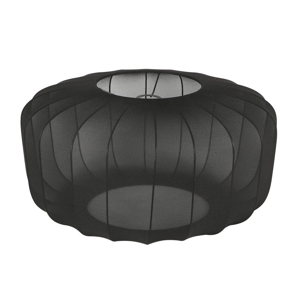 Booglamp Vela Lino 4763CA cacao met zwarte textiel kap Ø60 cm