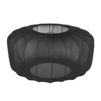 Booglamp Vela Lino 4763CA cacao met zwarte textiel kap Ø60 cm