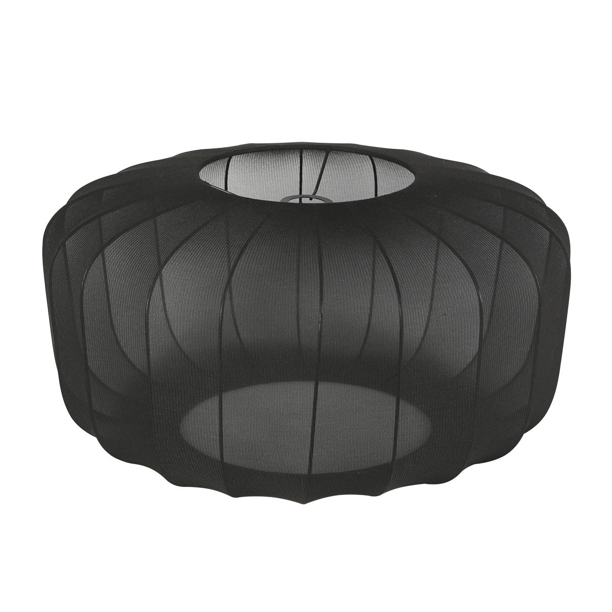 Booglamp Vela Lino 4763CA cacao met zwarte textiel kap Ø60 cm
