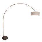 Booglamp Sparkled Light 4767CA cacao met grijs grof linnen kap