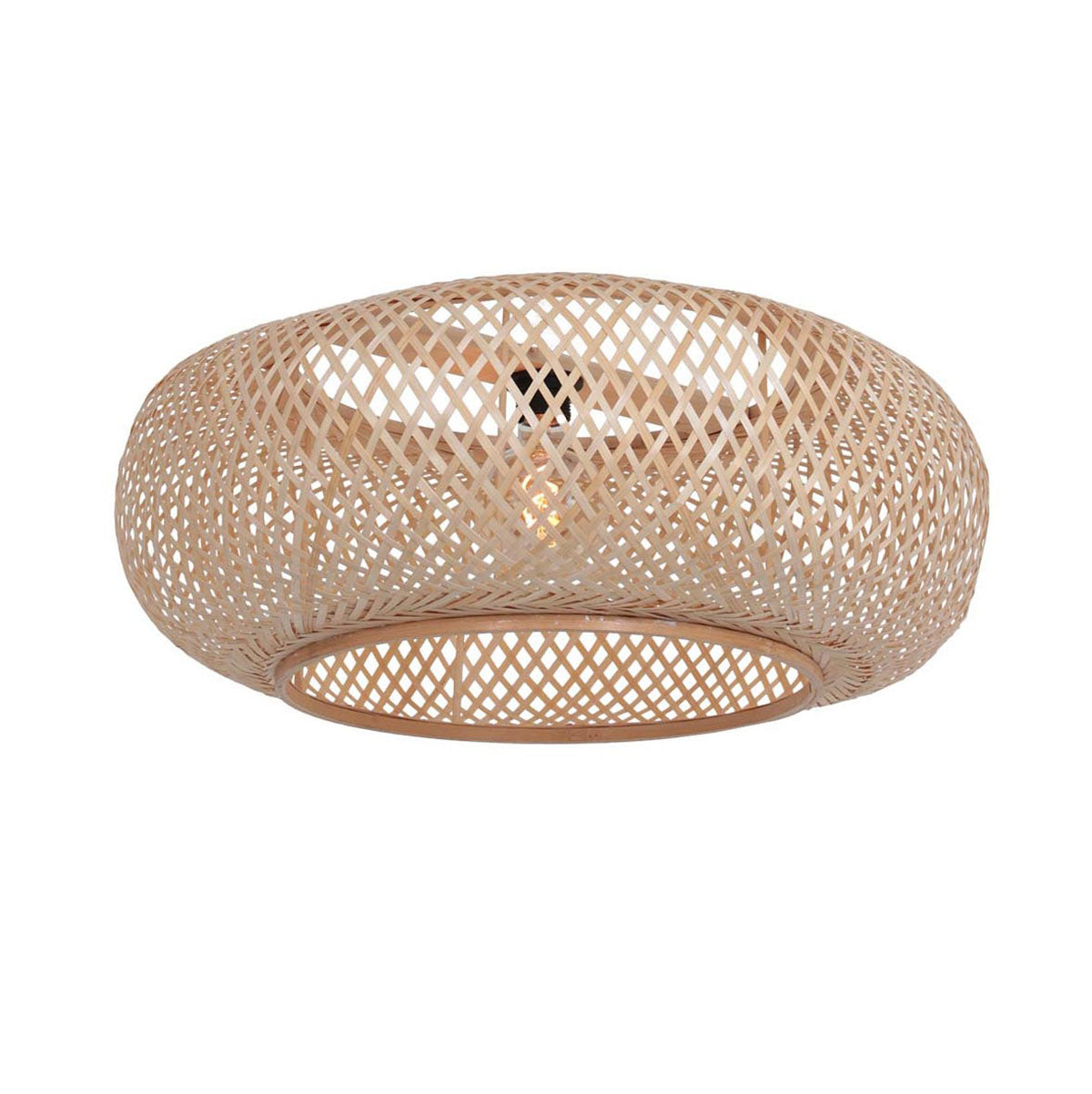 Booglamp Maze Natural 4768CA cacao met bamboe kap Ø60 cm