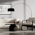 Booglamp Luma Dark 4770CA cacao met zwart linnen kap warm chic