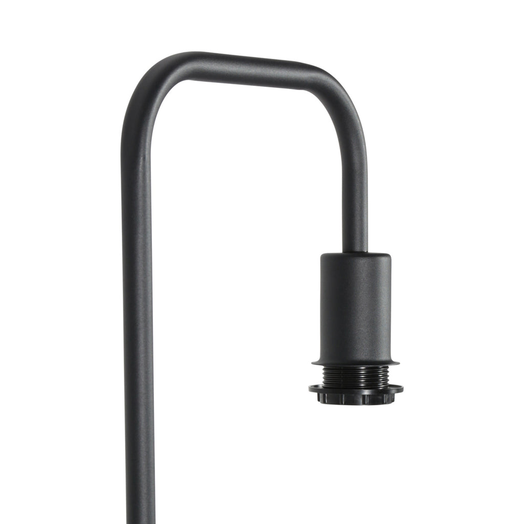 Vloerlamp Stang 4773ZW, zwarte vloerlamp met bamboe kap