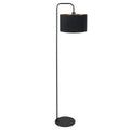 Vloerlamp Stang 4775ZW, zwarte vloerlamp met fijn linnen kap