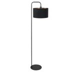 Vloerlamp Stang 4775ZW, zwarte vloerlamp met fijn linnen kap