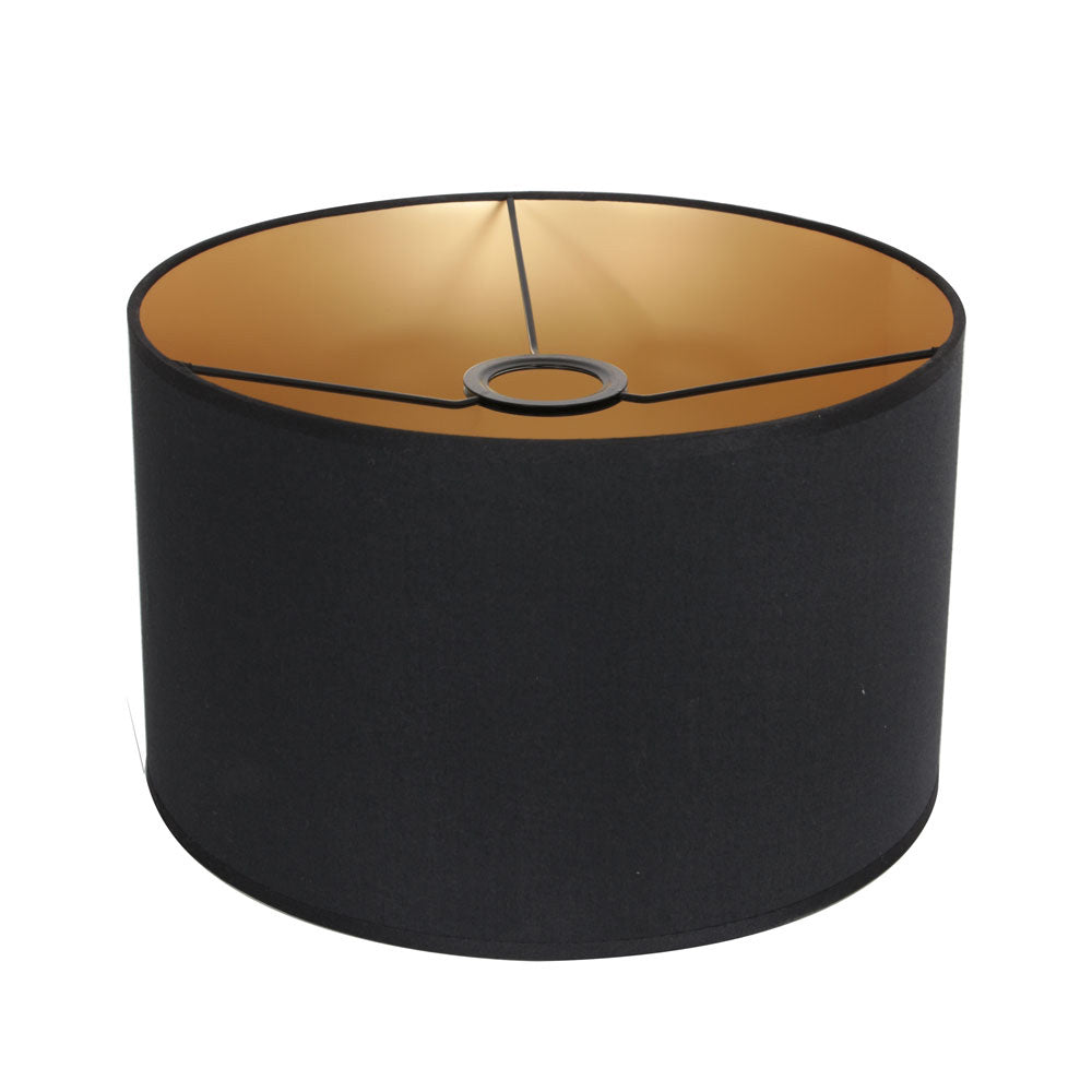 Vloerlamp Stang 4775ZW, zwarte vloerlamp met fijn linnen kap