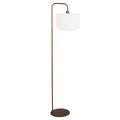 Vloerlamp Stang 4786BR bronskleurig met grof wit linnen kap