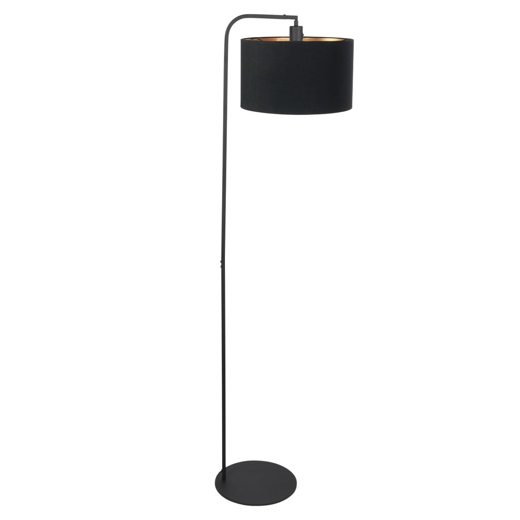 Vloerlamp Stang 4791ZW met zwart linnen kap