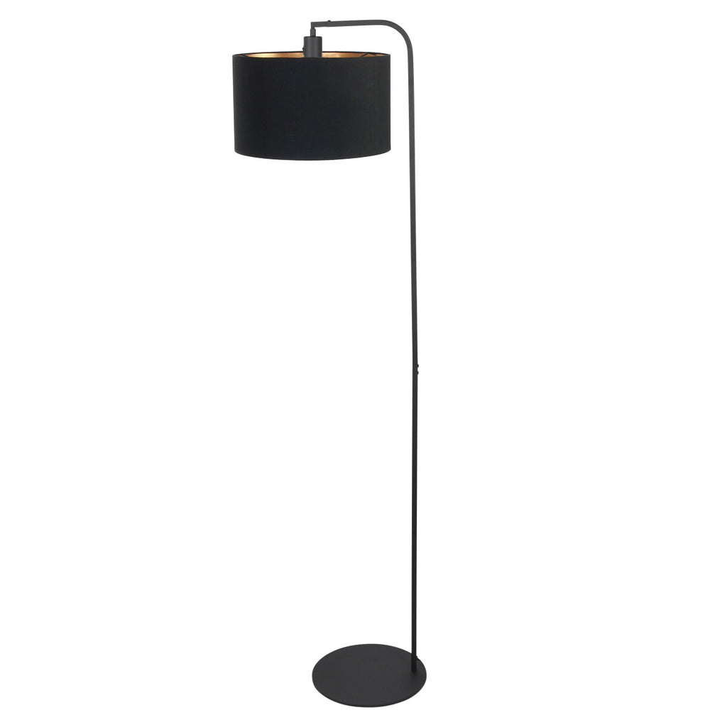 Vloerlamp Stang 4791ZW met zwart linnen kap