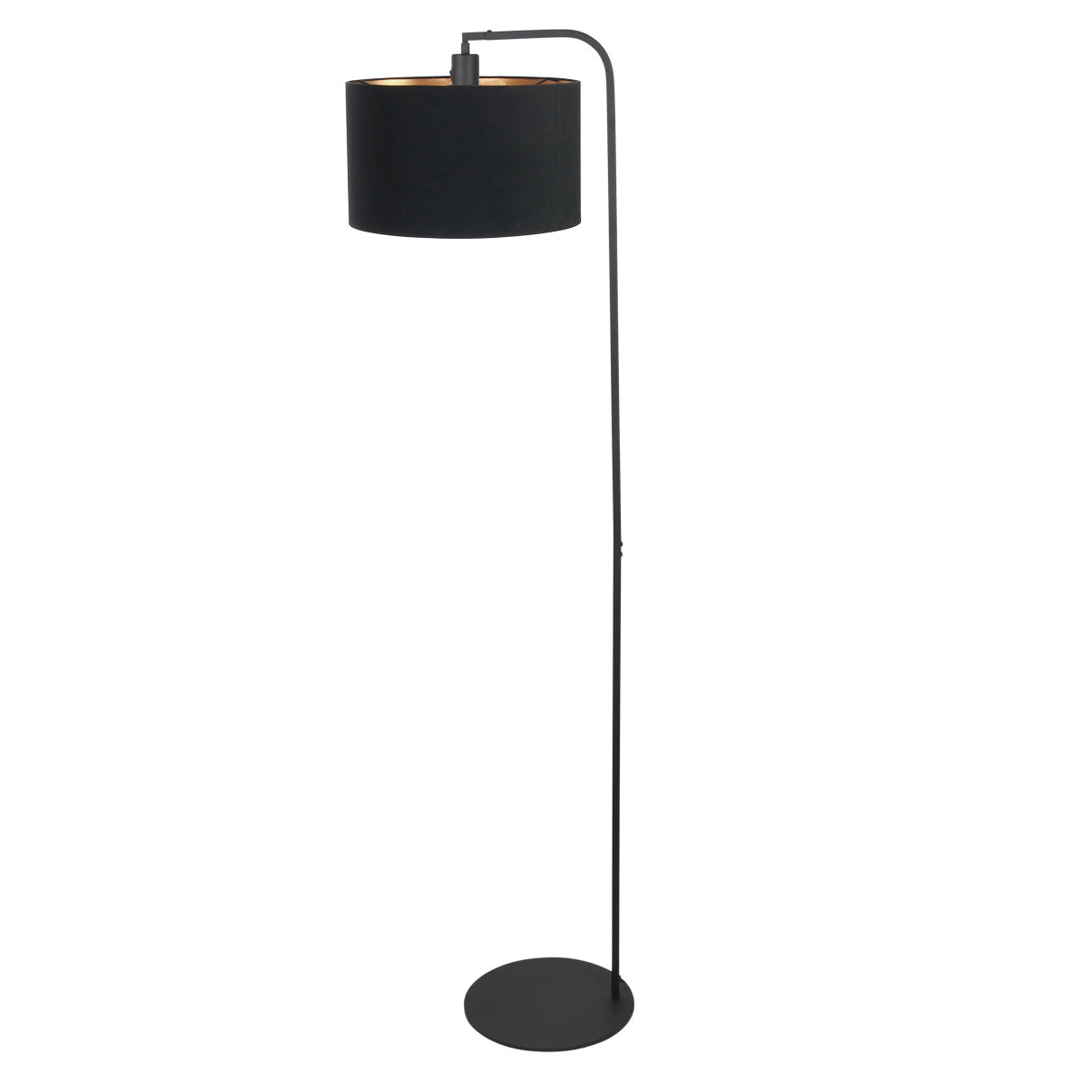 Vloerlamp Stang 4791ZW met zwart linnen kap