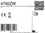 Vloerlamp Stang 4792ZW met grijze velours kap