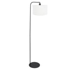 Vloerlamp Stang 4794ZW met grof wit linnen kap