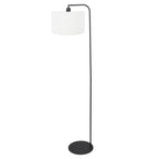 Vloerlamp Stang 4794ZW met grof wit linnen kap