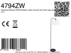 Vloerlamp Stang 4794ZW met grof wit linnen kap