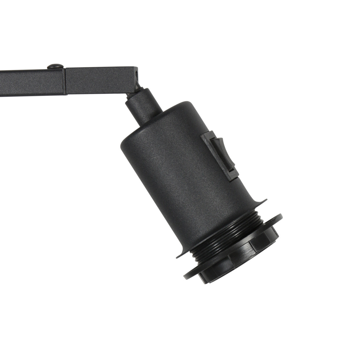 Vloerlamp Stang 4795ZW met grof grijze linnen kap