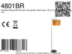 Vloerlamp Stang 4801BR met gouden velours kap