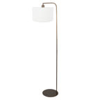 Vloerlamp Stang 4802BR met grof wit linnen kap