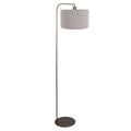 Vloerlamp Stang 4803BR met grof grijze linnen kap