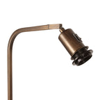 Vloerlamp Stang 4803BR met grof grijze linnen kap