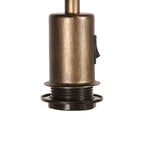 Vloerlamp Stang 4803BR met grof grijze linnen kap