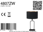Tafellamp Stang 4807ZW met zwarte linnen kap voor sfeerlicht