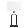 Tafellamp Stang 4809ZW met witte linnen kap voor sfeerlicht