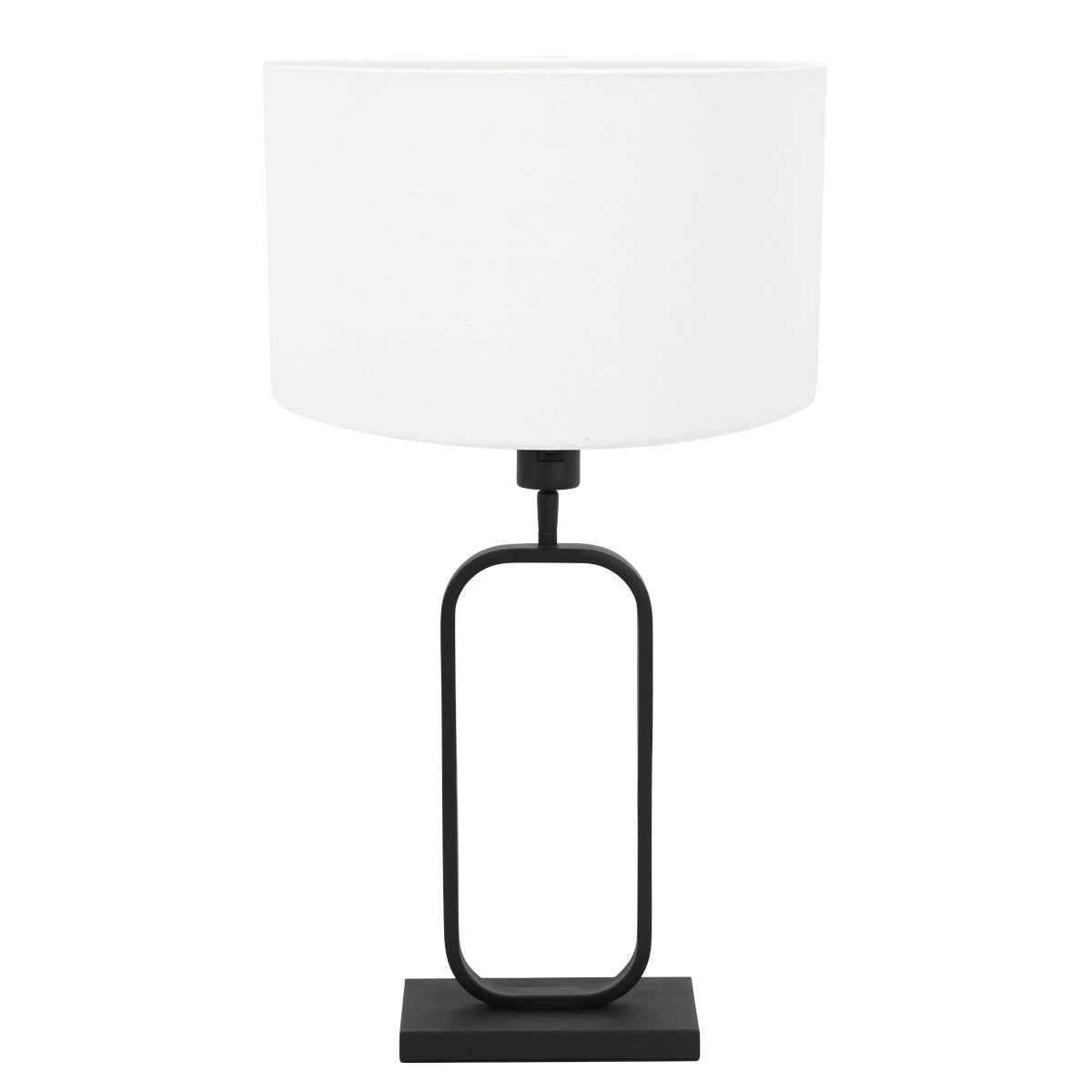 Tafellamp Stang 4809ZW met witte linnen kap voor sfeerlicht