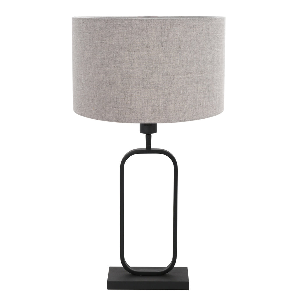 Tafellamp Stang 4810ZW met grijze linnen kap voor sfeerlicht