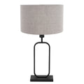 Tafellamp Stang 4810ZW met grijze linnen kap voor sfeerlicht