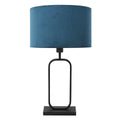 Tafellamp Stang 4812ZW met blauwe velours kap voor sfeerlicht