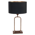 Tafellamp Stang 4814BR met zwarte linnen kap voor sfeerlicht