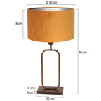 Tafellamp Stang 4815BR met gouden velours kap voor sfeerlicht