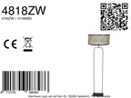 Vloerlamp Stang 4818ZW - zwart armatuur met bamboe kap