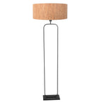 Vloerlamp Stang 4819ZW - zwart armatuur met beige kurk kap