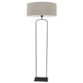 Vloerlamp Stang 4823ZW - zwart armatuur met grijs linnen kap