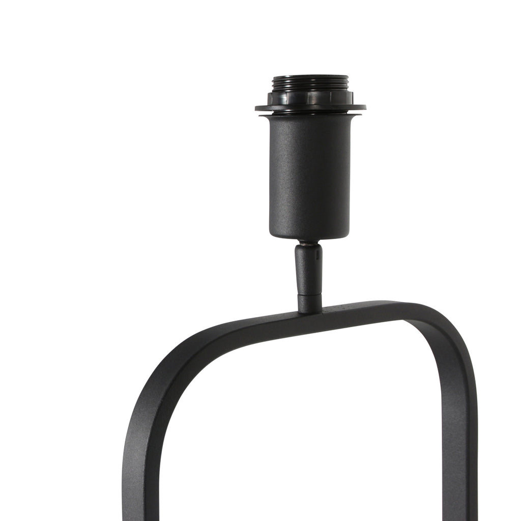 Vloerlamp Stang 4823ZW - zwart armatuur met grijs linnen kap