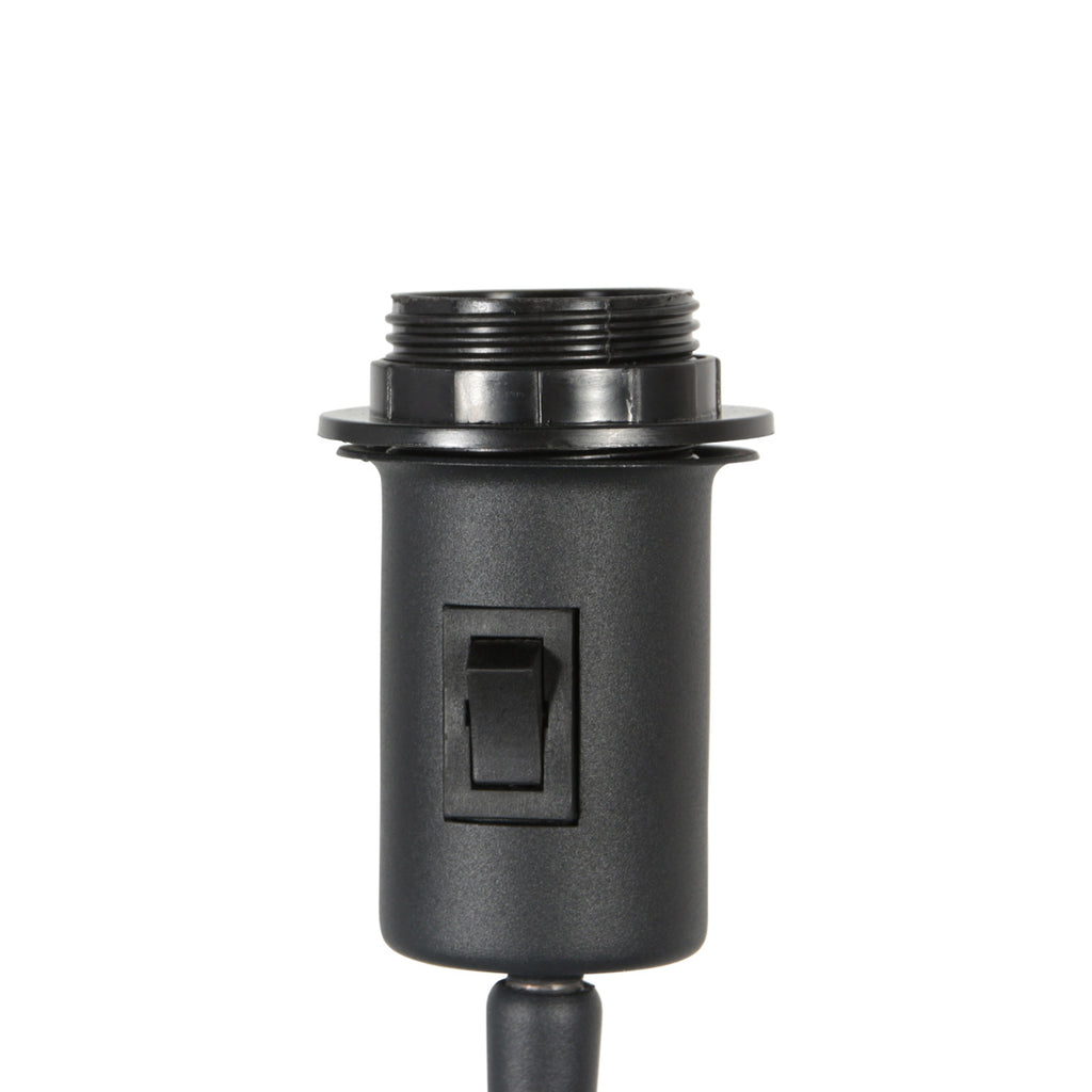 Vloerlamp Stang 4825ZW - zwart armatuur met blauwe velours kap