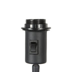 Vloerlamp Stang 4825ZW - zwart armatuur met blauwe velours kap
