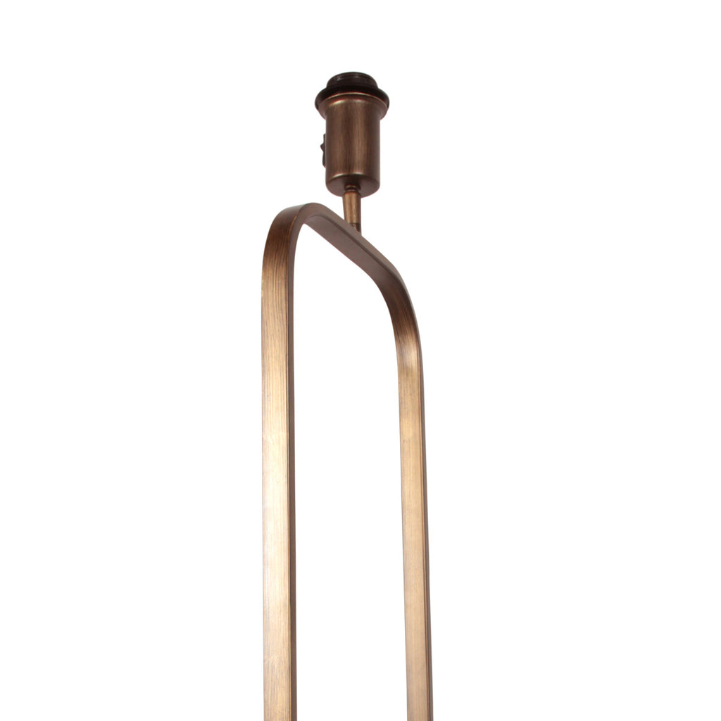 Vloerlamp Stang 4827BR - brons armatuur met beige kurk kap