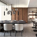 Zwarte hanglamp Bollique 4846ZW, 9-lichts design voor eettafel