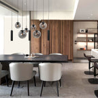 Zwarte hanglamp Bollique 4846ZW, 9-lichts design voor eettafel