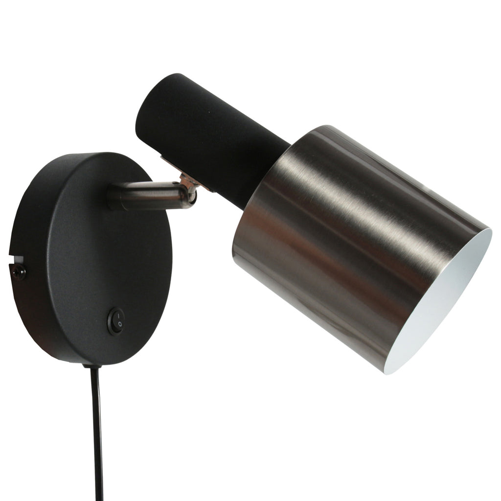 Wandlamp Fjorgard 4848ZW - zwarte wandlamp met stoer metaal