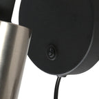 Wandlamp Fjorgard 4848ZW - zwarte wandlamp met stoer metaal
