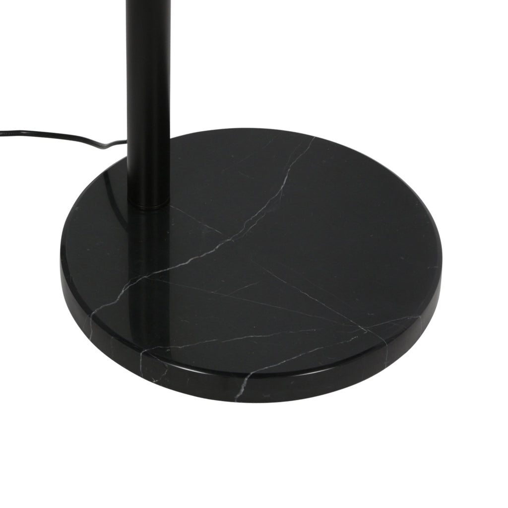 Zwarte vloerlamp Pentra 4855ZW, 5-lichts met marmeren voet