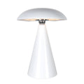 Tafellamp Mush 4856W - glanzend witte oplaadbare sfeermaker