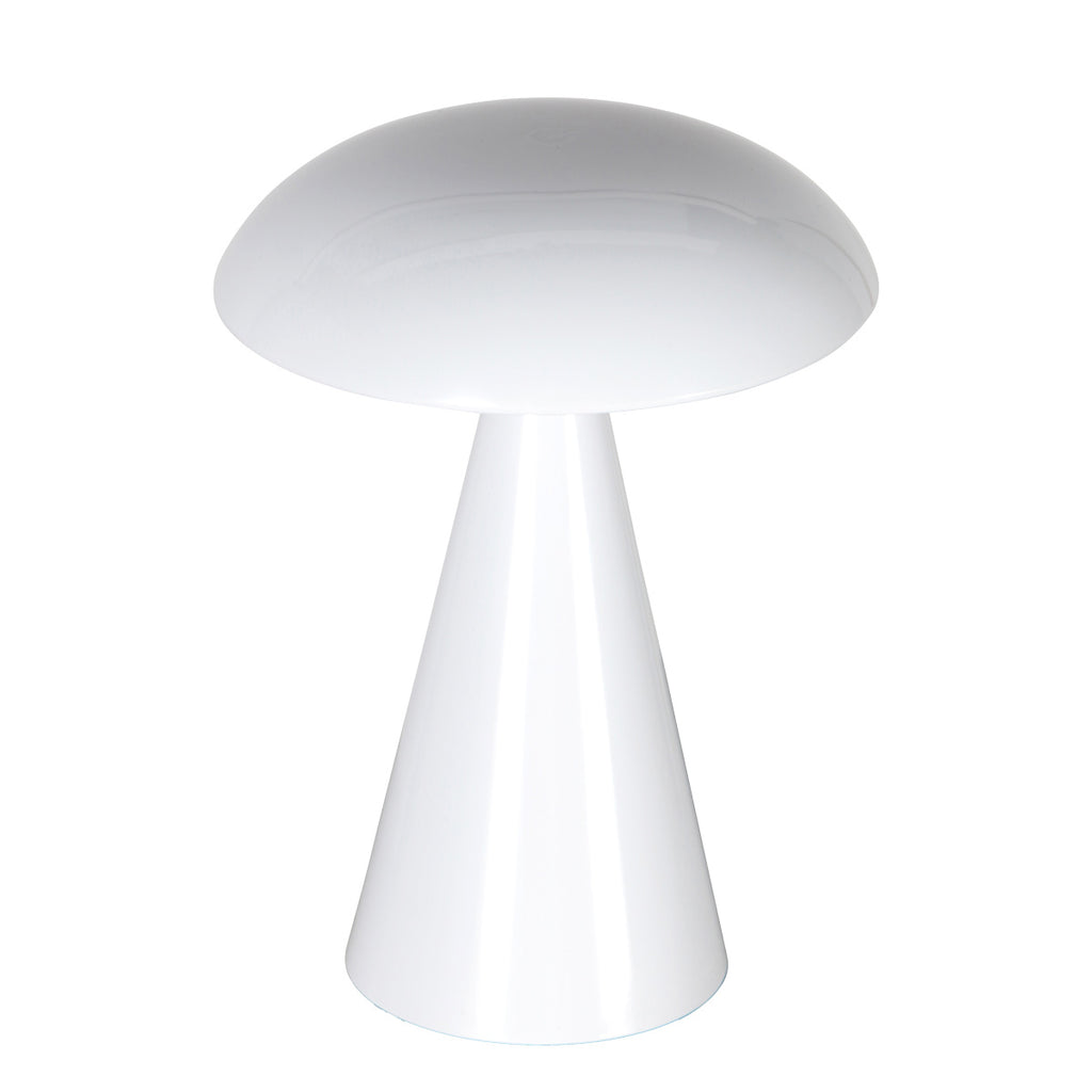 Tafellamp Mush 4856W - glanzend witte oplaadbare sfeermaker