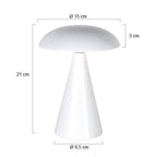 Tafellamp Mush 4856W - glanzend witte oplaadbare sfeermaker