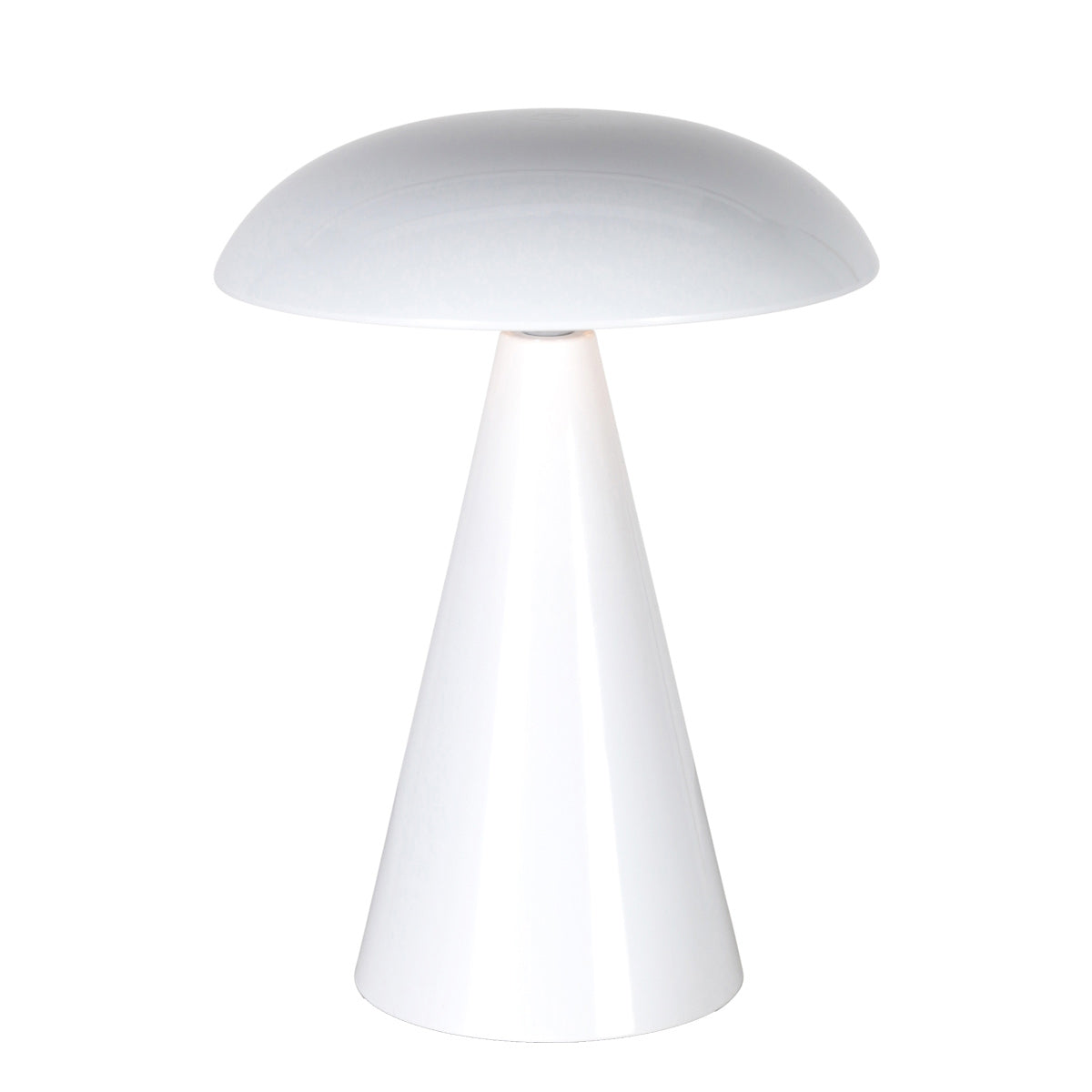 Tafellamp Mush 4856W - glanzend witte oplaadbare sfeermaker