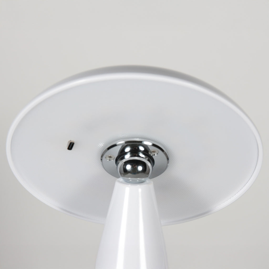 Tafellamp Mush 4856W - glanzend witte oplaadbare sfeermaker
