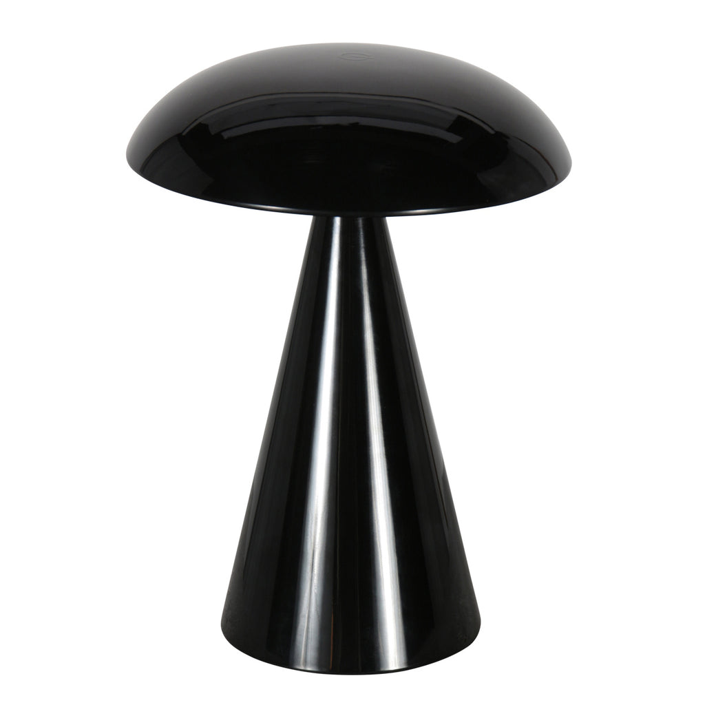 Tafellamp Mush 4856ZW - glanzende zwarte oplaadbare sfeerlamp